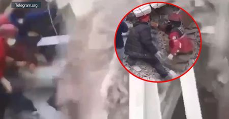 Tona gruzu runęła na ratownika. Wstrząsające nagranie