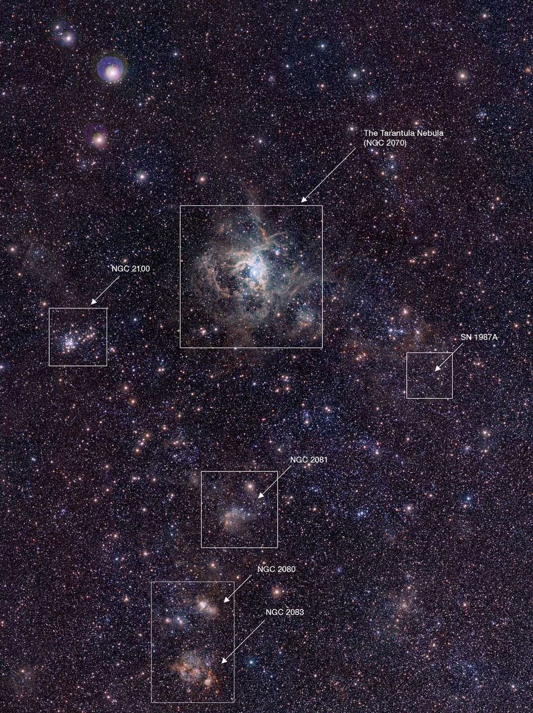 Aparat 67 Mpix sfotografował mgławicę Tarantula 2