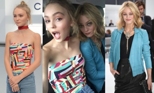 Vanessa Paradis z Lily-Rose Depp na pokazie Chanel w Paryżu (ZDJĘCIA)