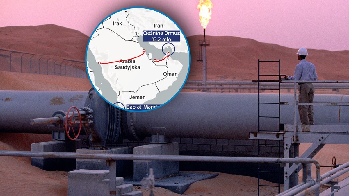 Ropociąg Wschód-Zachód biegnie przez Półwysep Arabski