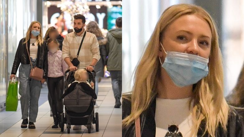 Barbara Kurdej-Szatan buszuje po centrum handlowym z mężem i dziećmi
