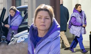 Dawno niewidziana Edyta Olszówka ruszyła na miasto w kolorowej stylizacji. Poczuła już wiosnę? (ZDJĘCIA)