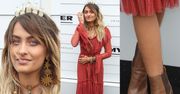 Nieogolone nogi Paris Jackson na ściance w Australii