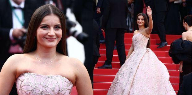 Natalia Janoszek sfotografowana na czerwonym dywanie w Cannes. Pozowała w ogromnej sukni (ZDJĘCIA)