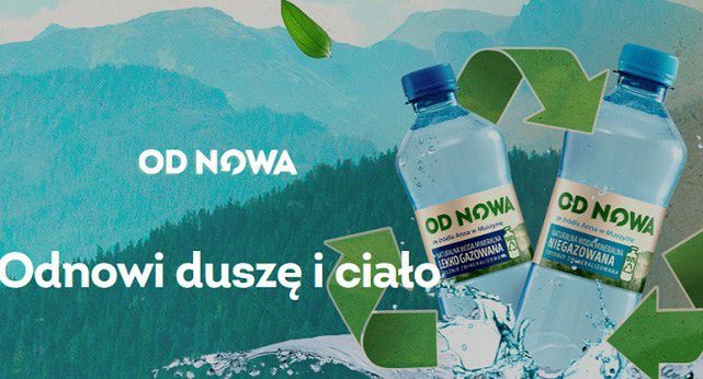 Woda Od Nowa w Żabce w butelce z recyklingu