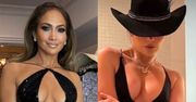 55-letnia Jennifer Lopez pręży umięśnione ciało w skąpym bikini i kowbojskim kapeluszu. Jest ogień?