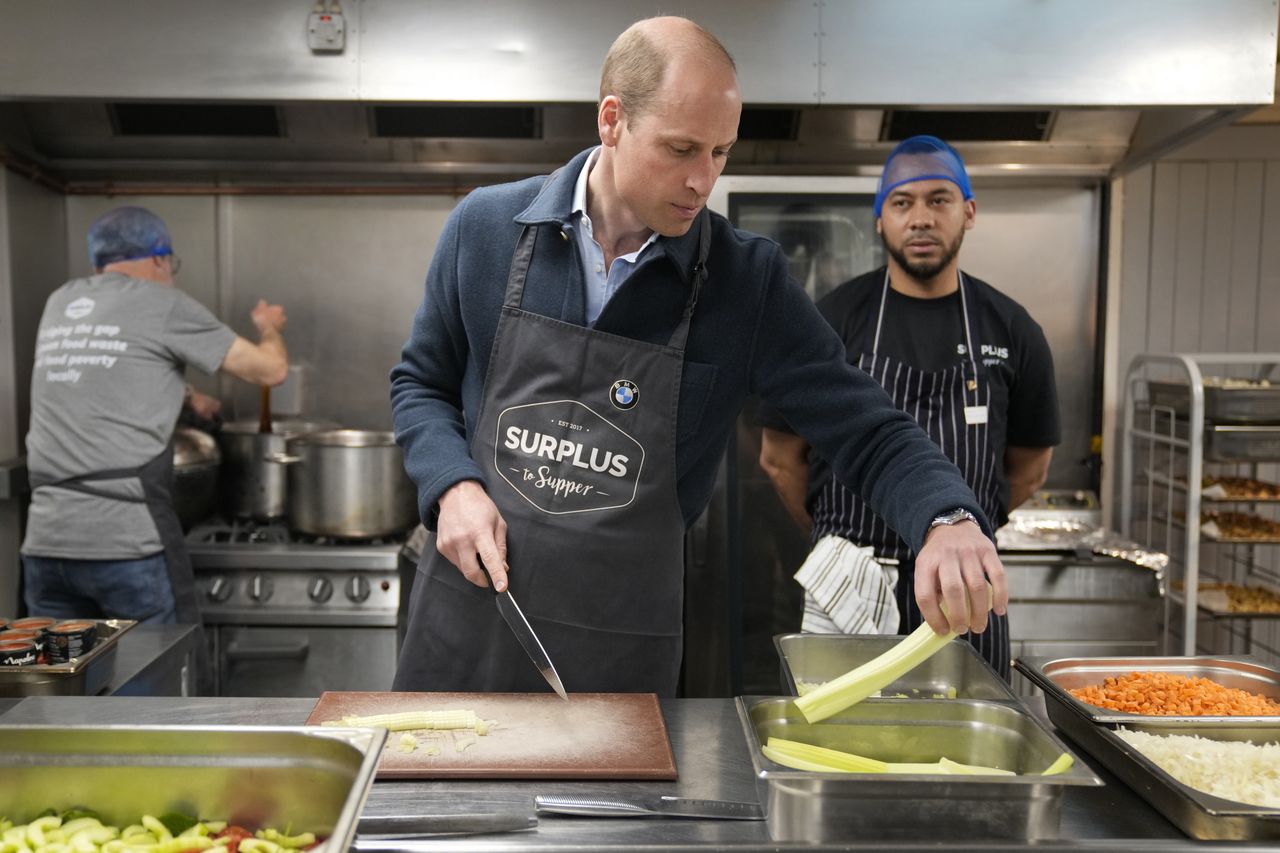 Prince William during a meeting with volunteers