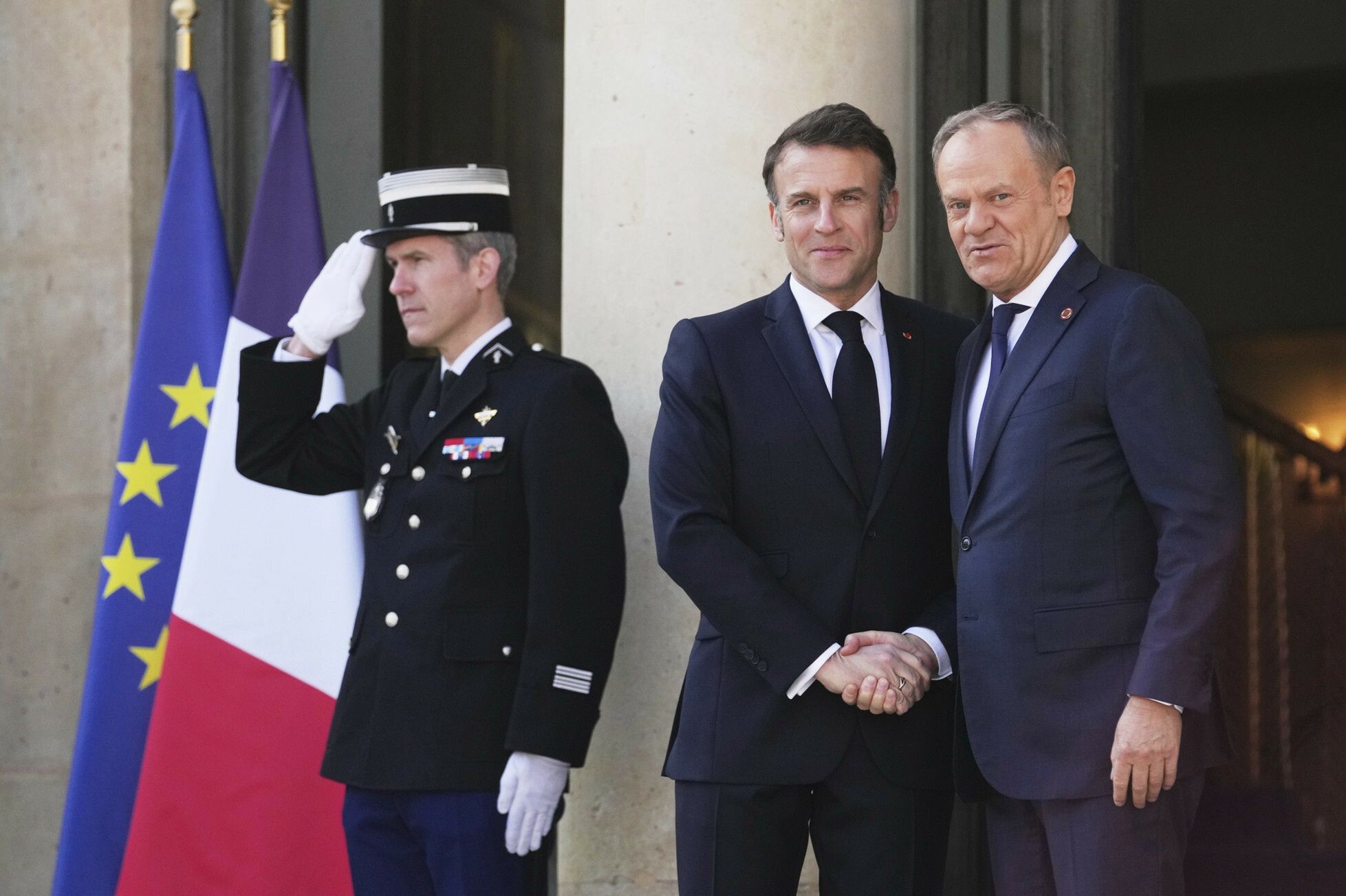 Emmanuel Macron i Donald Tusk 