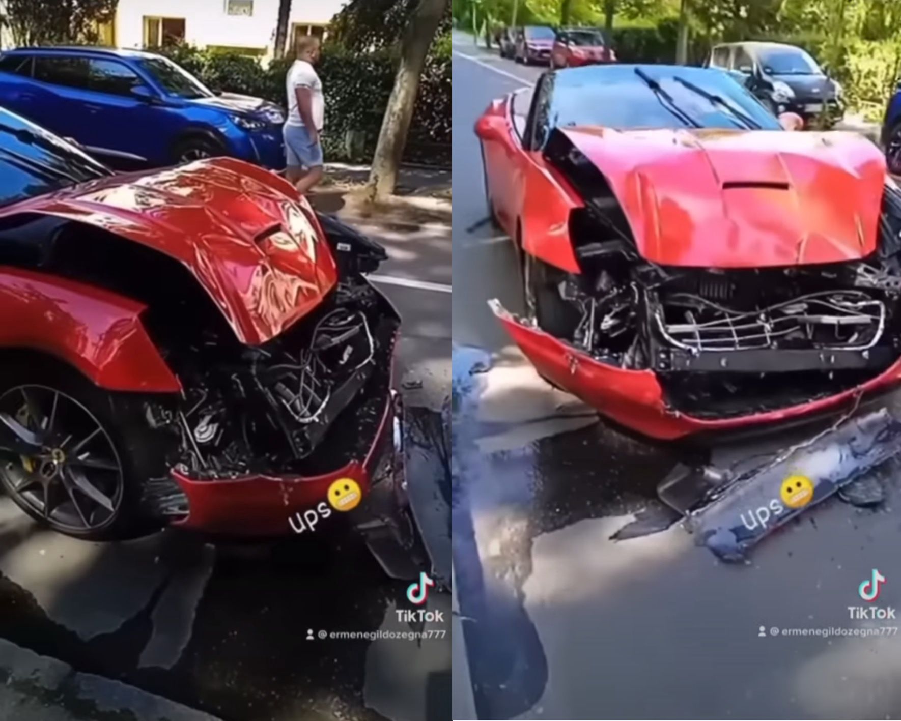 Ferrari California rozbite w Sopocie