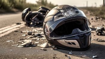 Zderzenie motocykla z samochodem w Stasinowie. DK63 zablokowana, są ranni