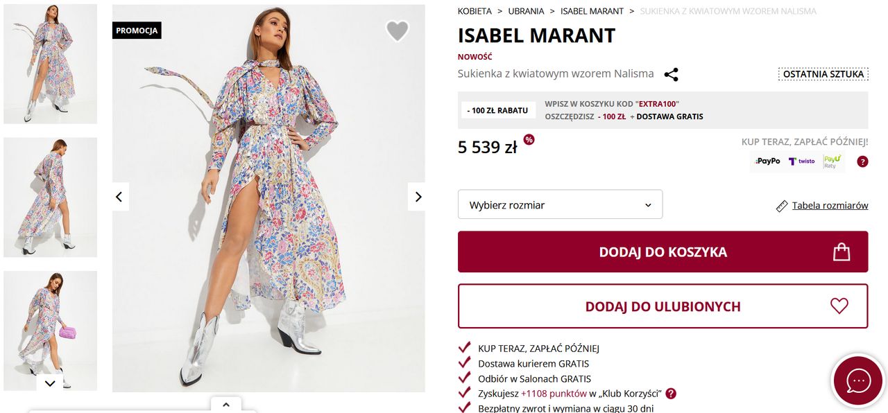 Sukienka projektu Isabel Marant 