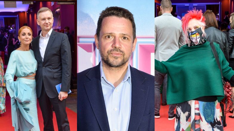 Nieśmiały Rafał Trzaskowski debiutuje na ściance u boku Katarzyny Zielińskiej i Krystyny Mazurówny