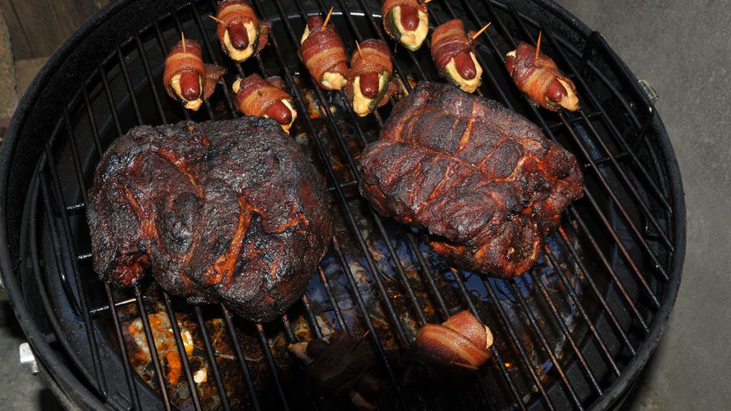 Grillowane steki z łopatki wołowej bez kości (mięso i tłuszcz)