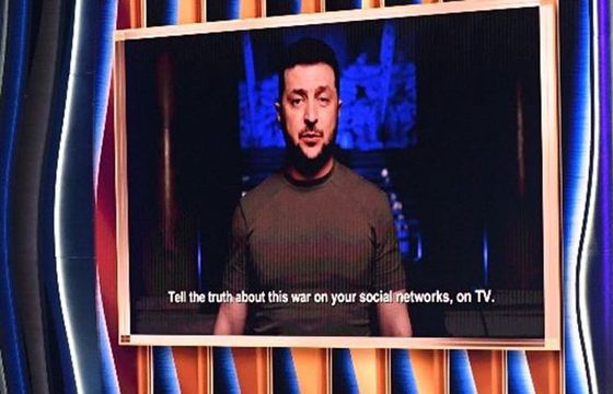 Wołodymyr Zełenski apelował podczas ceremonii Grammy Awards o wsparcie dla Ukrainy