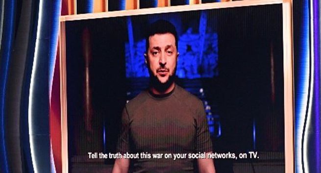 Wołodymyr Zełenski apelował podczas ceremonii Grammy Awards o wsparcie dla Ukrainy