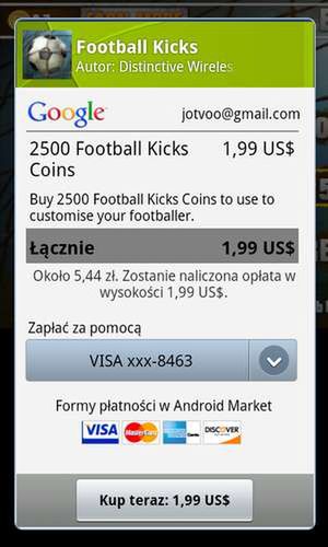 Football Kicks - androidowa jedenastka 2