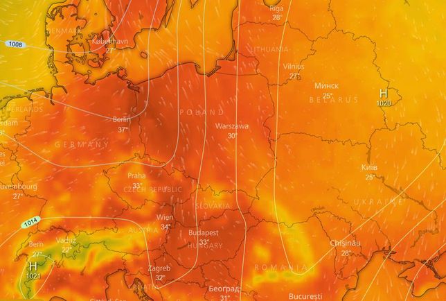 Bruzda niskiego ciśnienia przyniesie gorące powietrze