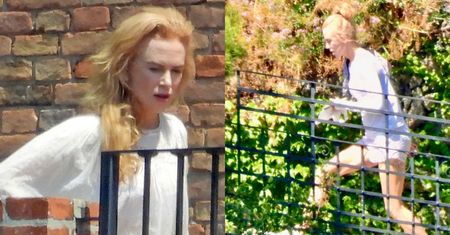 Nicole Kidman POZBAWIONA PERUKI i MAKIJAŻU bryka po ogrodach w Portofino. Poznalibyście ją? (ZDJĘCIA)
