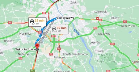 Gigantyczny korek po wypadku na krajowej "siódemce"