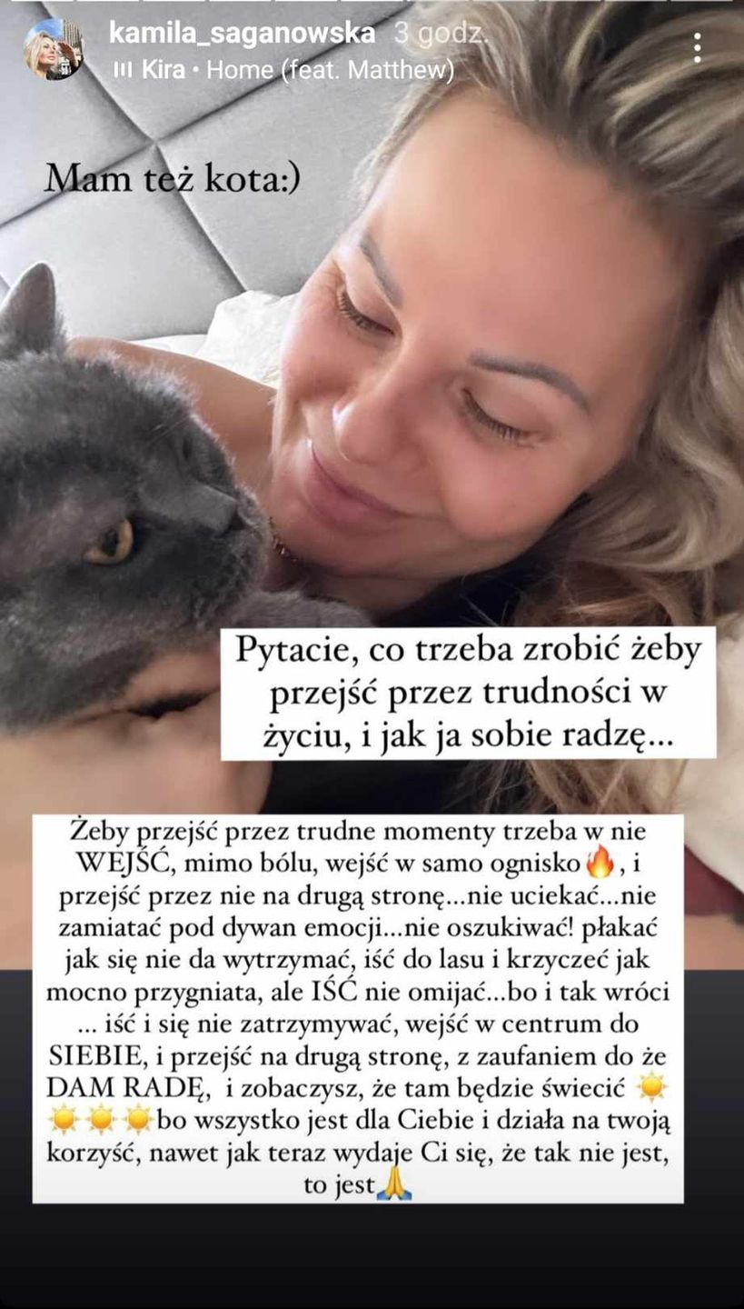 Żona Marka Saganowskiego snuje refleksje o "trudnych doświadczeniach"