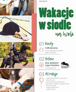 Wola. Wystartowały "Wakacje w siodle" dla dzieci i młodzieży