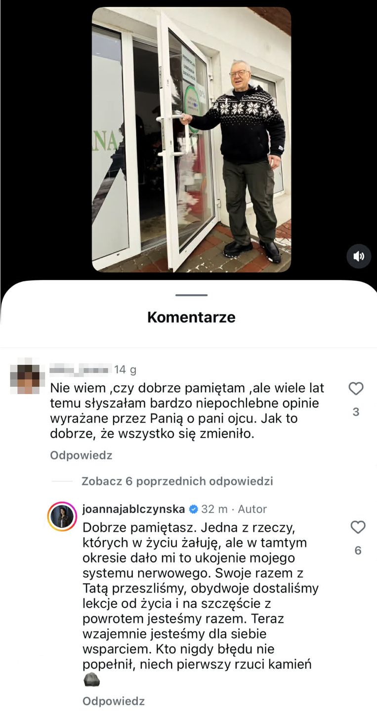 Joanna Jabłczyńska odpowiada na komentarz
