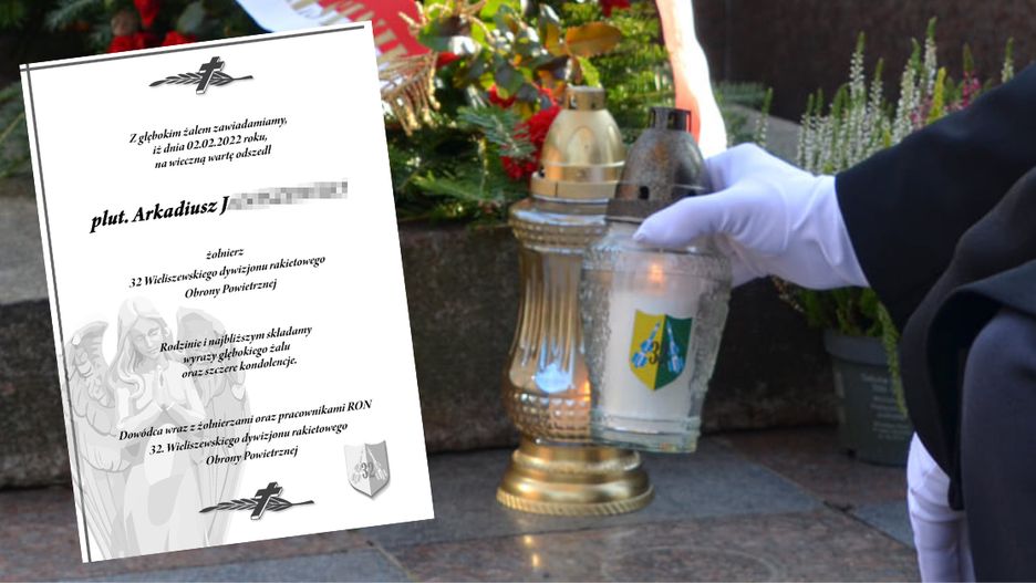 Koledzy żegnają zmarłego żołnierza