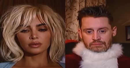Kim Kardashian szokuje świątecznym klipem z Macaulayem Culkinem. Internauci doszukują się satanistycznej symboliki