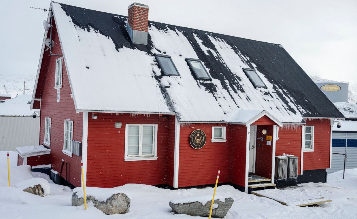 Konsulat USA w Nuuk na Grenlandii. To przed nim ma odbyć się demonstracja