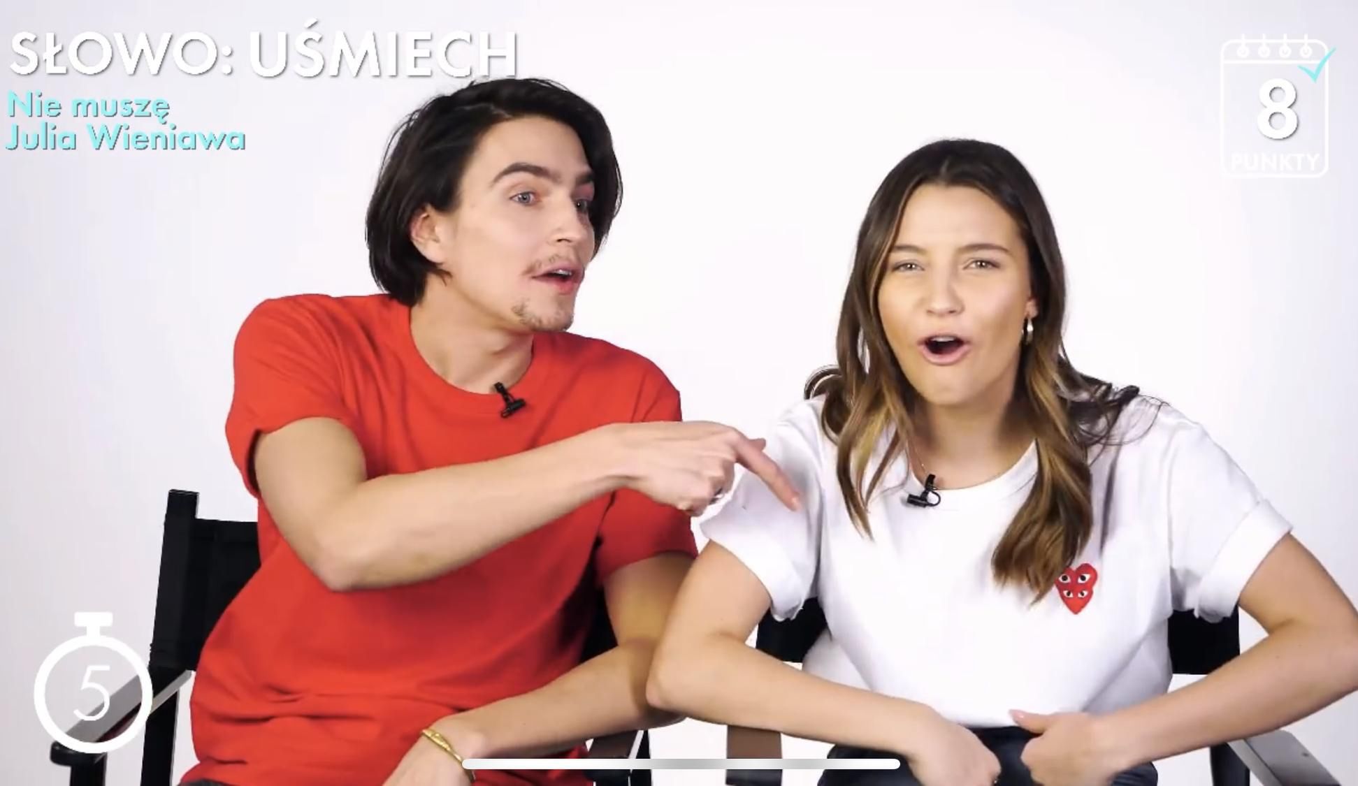 Julia Wieniawa i Nikodem Rozbicki w programie ELLE