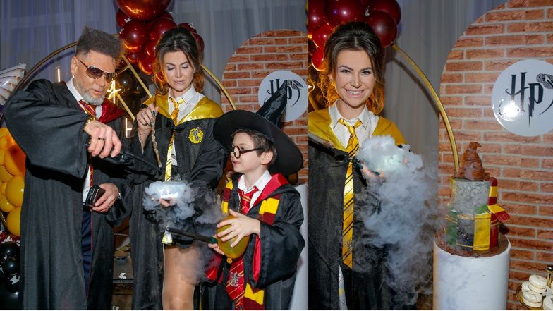 Urodziny Krzysztofa Rutkowskiego Juniora w stylu Harry'ego Pottera: przebrani goście, wielki tort i EFEKTY SPECJALNE