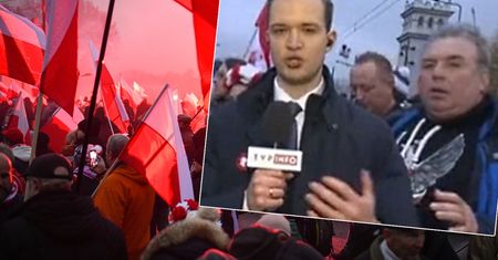 Przechodzień "skradł show" dziennikarzowi TVP Info. Dorwał się do mikrofonu i się zaczęło