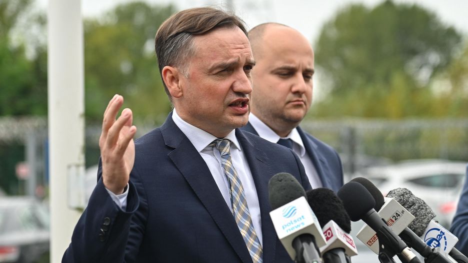 Zbigniew Ziobro, Dariusz MateckiMarcin Bieleckibriefing, elektrownia dolna odra, konferencja, minister, polityk, polityka, prasowa, prasowy