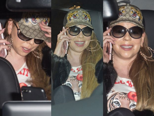 Rozbawiona Mariah Carey zwiedza Berlin w bejsbolówce Gucci