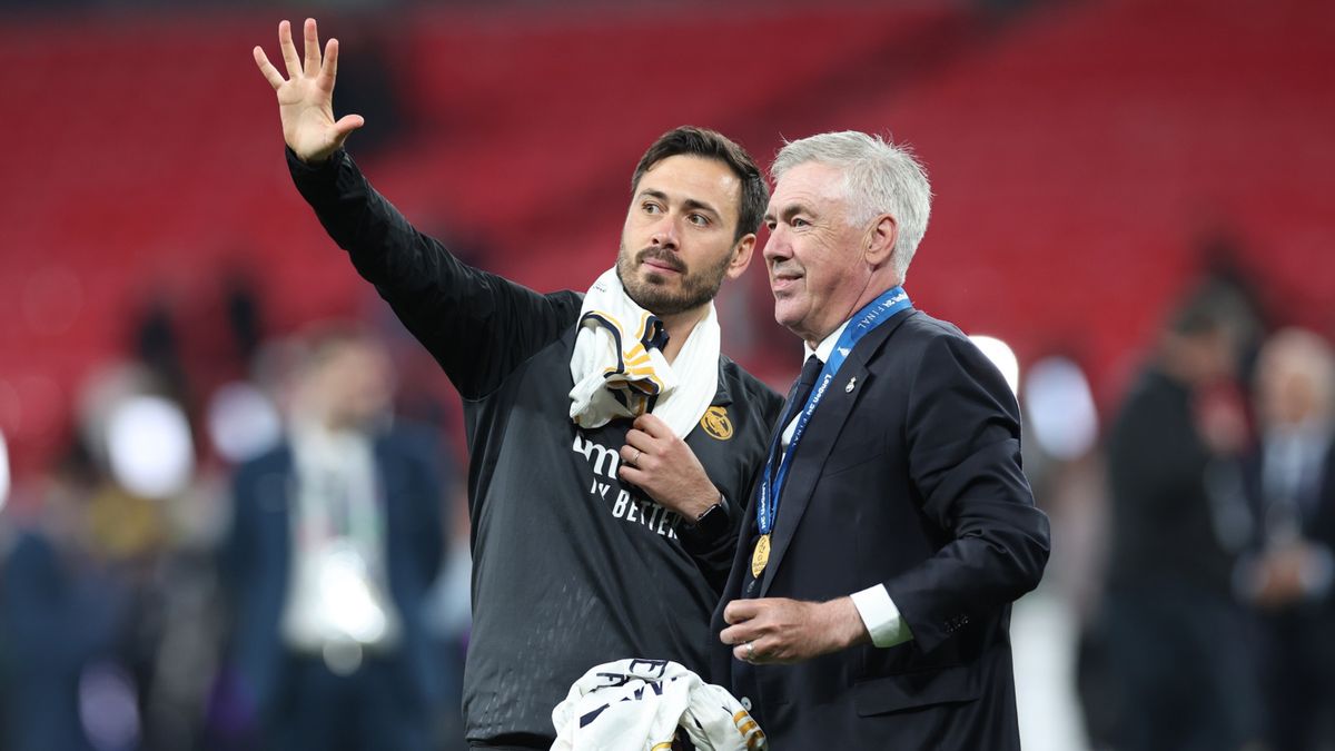Carlo i Davide Ancelotti po finale Ligi Mistrzów w Londynie