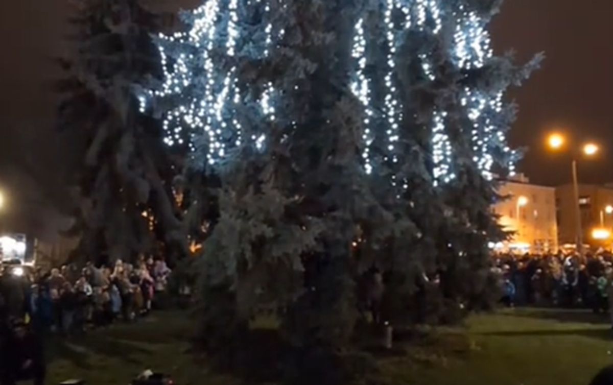 "Ale wstyd". Odpalili choinkę. Taki widok na Mazowszu