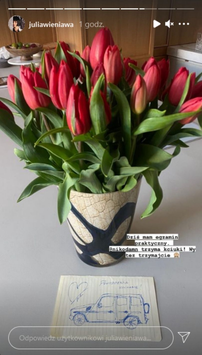 Julia Wieniawa chwali się zdanym egzaminem na prawo jazdy