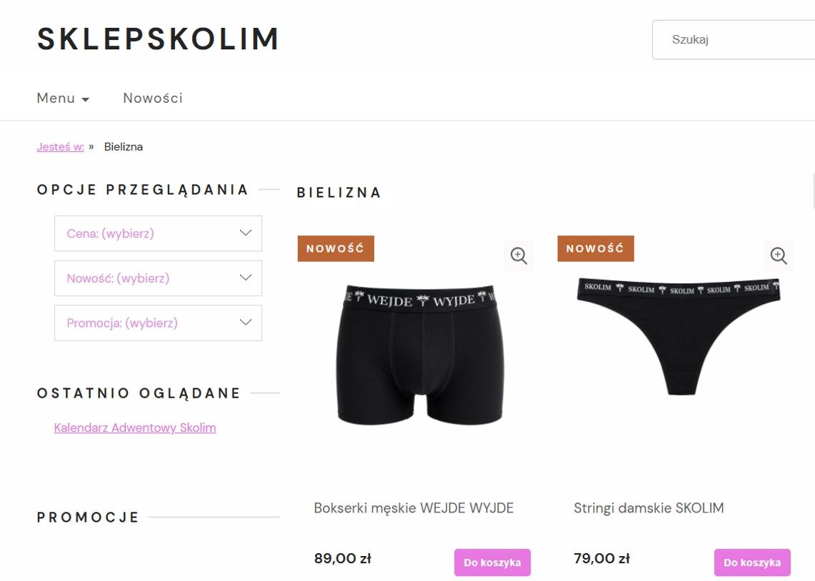 Skolim wypuścił własną linię bielizny
