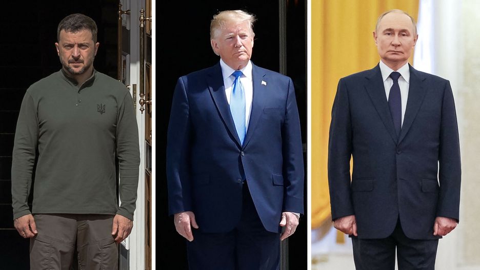 Wołodymyr Zełenski / Donald Trump / Władimir Putin 