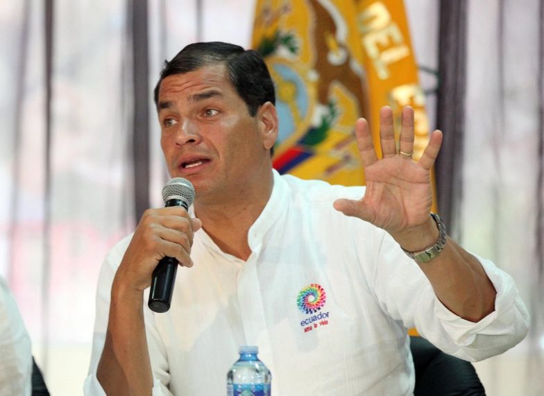 Na zdj. Rafael Correa Delgado