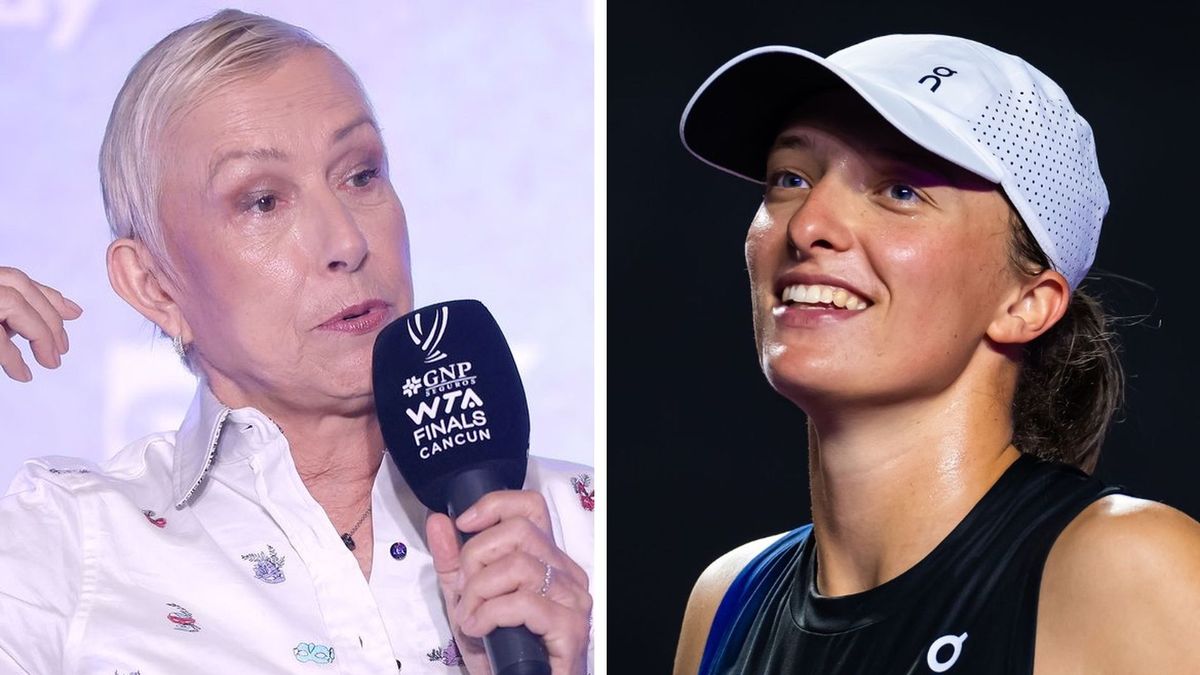 Na zdjęciach: Martina Navratilova (Matthew Stockman/Getty Images) i Iga Świątek (Robert Prange/Getty Images)