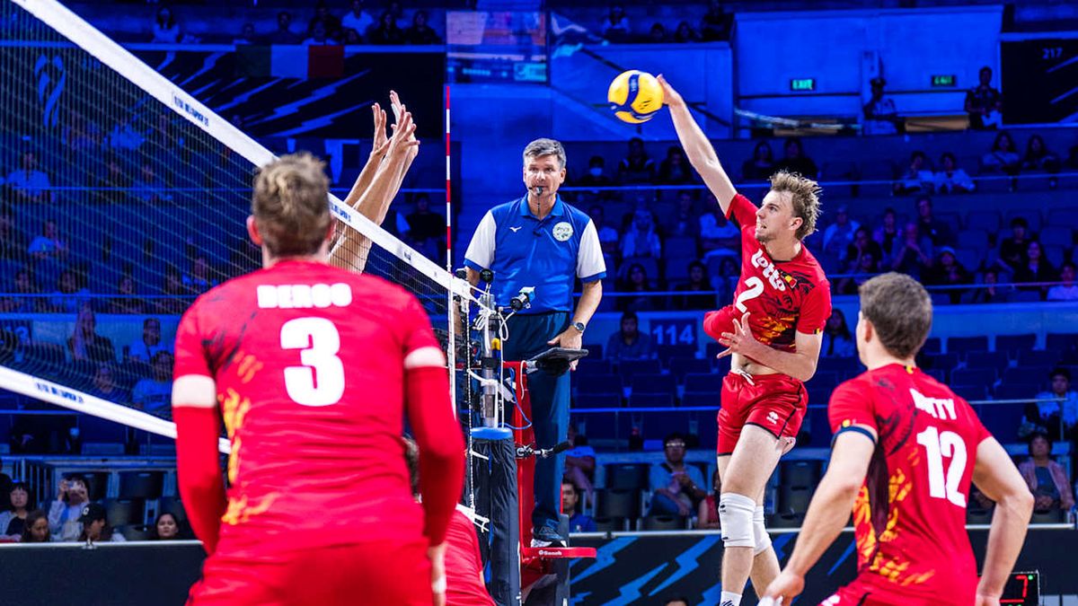 Materiały prasowe / Volleyball World / Ferre Reggers w meczu Belgia - Włochy w mistrzostwach świata