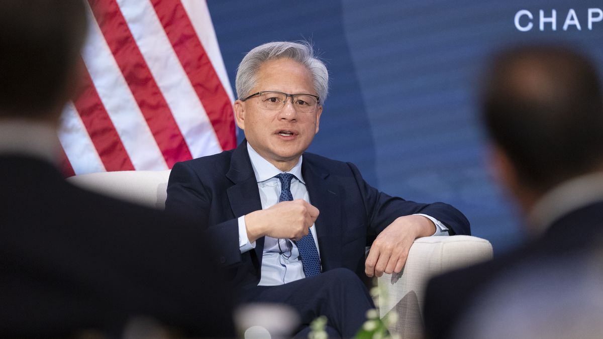 CHAPEL HILL, NORTH CAROLINA - SEPTEMBER 2:  NVIDIA CEO Jensen Huang speaks during the G20 Innovation Ministerial on September 2, 2026 in Chapel Hill, North Carolina. Tech leaders from around the world gathered in Chapel Hill for two days of the annual meeting before the G20 Summit. (Photo by Sean Rayford/Getty Images)