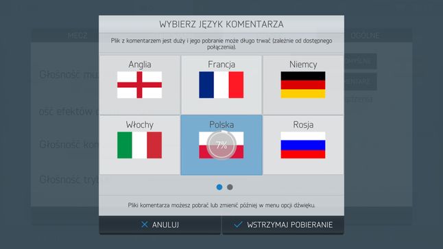 Polski komentarz można pobrać w ustawieniach dźwięku