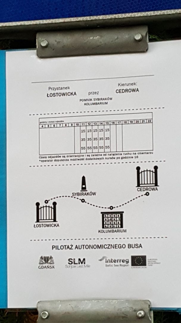 Rozkład autonomicznego autobusu 