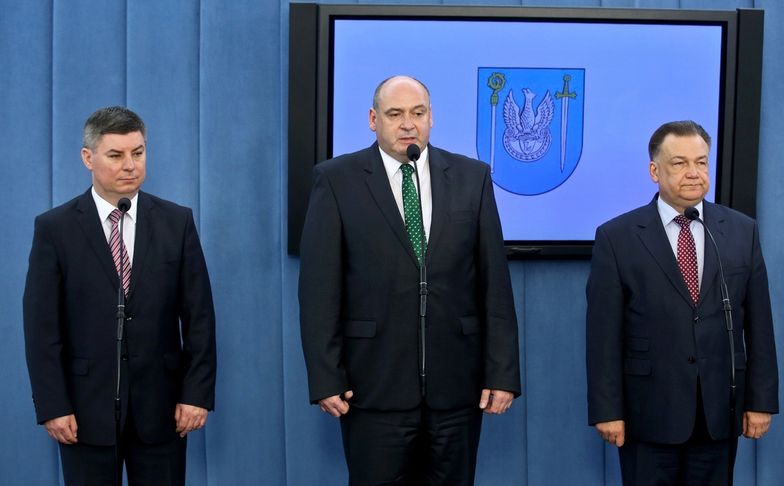 Od lewej starosta legionowski Jan Grabiec, Piotr Zgorzelski</br>i marszałek województwa mazowieckiego Adam Struzik