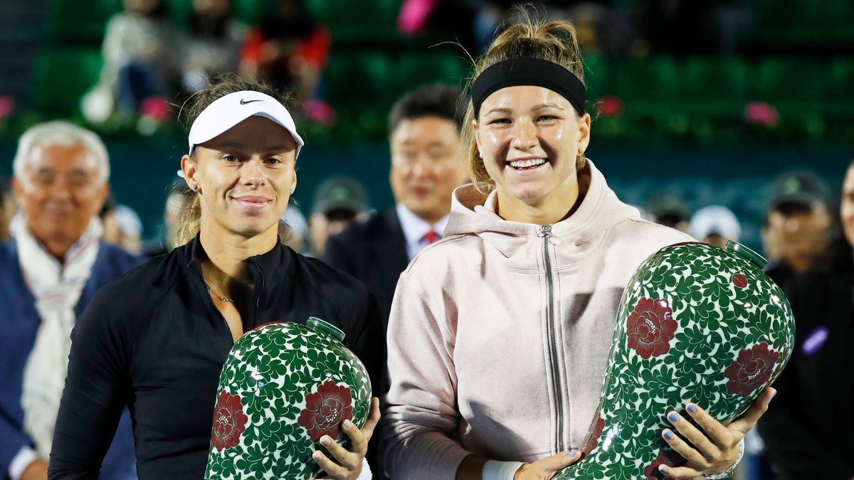 Magda Linette i Karolina Muchova, finalistka i mistrzyni Korea Open 2019