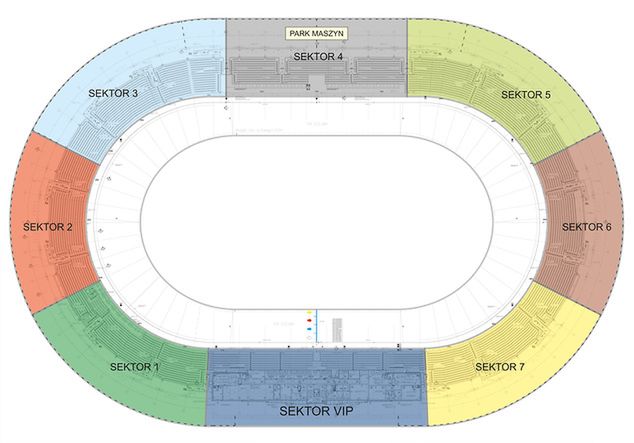 Układ sektorów na nowym stadionie Orła