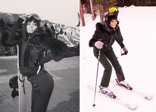 Rihanna uczy się jeździć na nartach! (ZDJĘCIA)