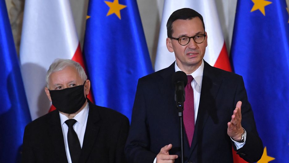 Jarosław Kaczyński i Mateusz Morawiecki